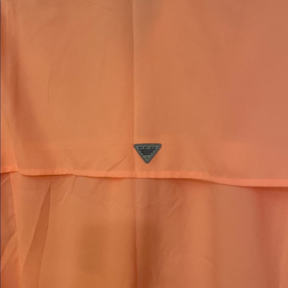 Columbia PFG Shirt Womens Large Orange Vent Long Sleeve Button Fishing UPF 30 - Picture 5 of 9